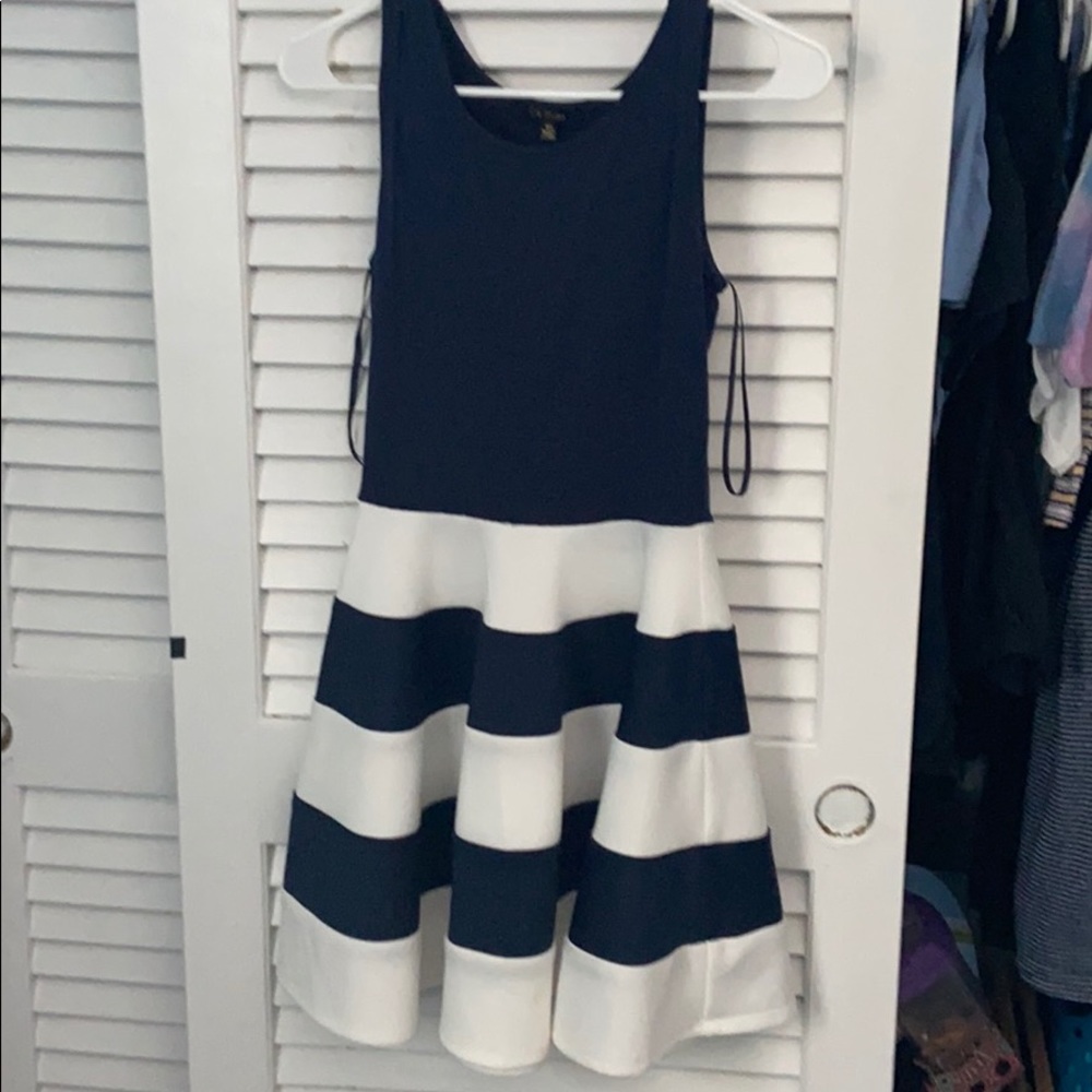 blue and white dress!!